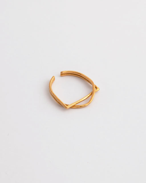 Bague Manoé Naos en argent doré