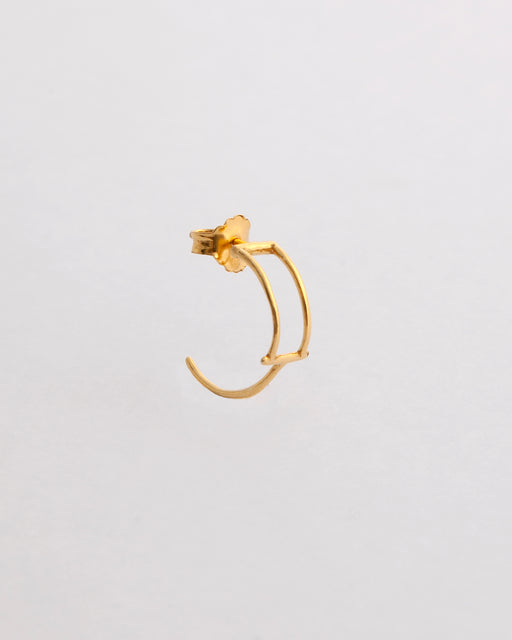 Boucle d'oreille Manoé Véga en argent doré