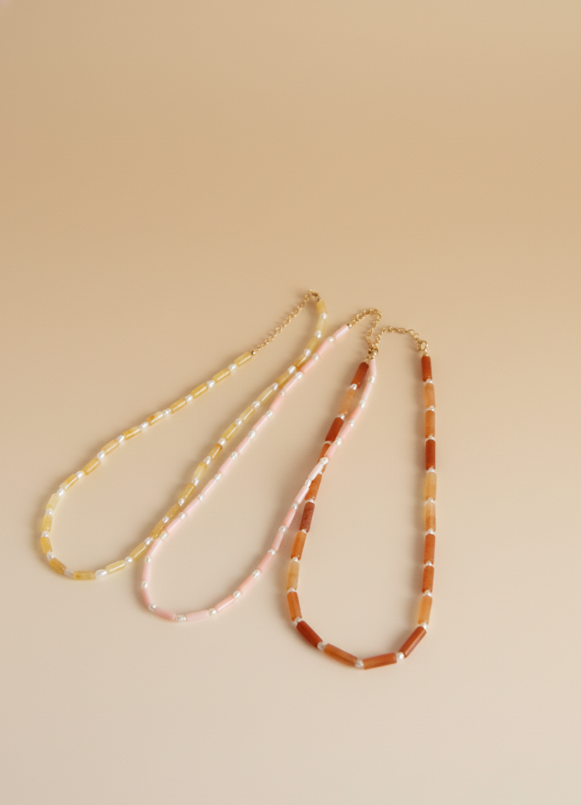 Colliers aventurine Manoé, bijoux artisanaux suisse