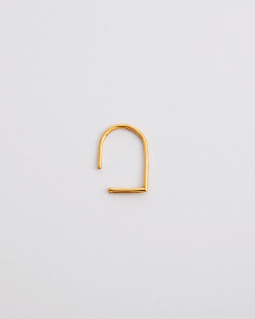 Boucle d'oreille Manoé Naos en argent doré