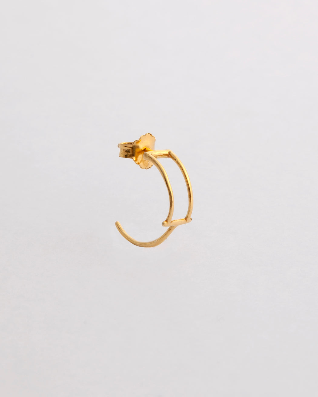 Boucle d'oreille Manoé Véga en argent doré