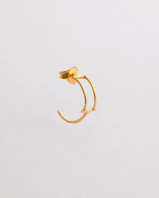 Boucle d'oreille Manoé Véga en argent doré